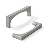 khtumeware 2 Pack Solid Handles 3-Inch(76mm) Brushed Nickel Cabinet Pulls,Heavy Duty for Kitchen Cabinets, Cupboards, Drawers an