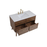 Elegant Kitchen And Bath 42 Inch Bathroom Vanity Cabinet - Walnut Brown