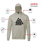 Adro Men'S Cotton Neck Hooded Sweatshirt (H21-M-Tkt-Ch_Beige_Xl)