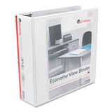 12 Universal Round Ring Economy Vinyl View 3Ring Binders, 3 Capacity, White, EA UNV20992