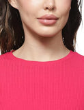 Fyltr Women'S Regular Fit T Shirt (Fylss25Wkt-1010_Fuchsia Pink,Fuchsia Pink,Fuchsia Pink,Xl