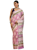 Libas Women'S Cotton Saree (16120_Lavender)