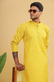 Be Active Men'S Cotton Regular Kurta Size Xl (C-399-2_Yellow)
