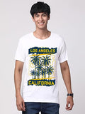 Adro La Surfers California Printed T-Shirt For Men - 100% Cotton, Regular Fit, Soft Breathable Fabric. (Rn23-M-Srf-Wh_White_L)