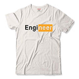 Adro Engineer Mens Cotton Printed T-Shirt (R21-M-Egn-Wh_White_M)