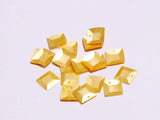 The Design Cart Yellow Two Hole Square Plastic Sequin, 250 Grams, 1.4 cm Sequins for Embroidery Work, Jewellery Making, Designin