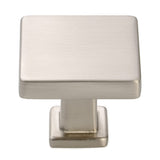 KOOFIZO 10 Pack Brushed Nickel Cabinet Knobs Satin Nickel Drawer Knobs K08 Square Single Hole Cabinet Pulls for Cabinets Drawer