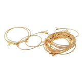 ATORSE 2x20 Pieces Beading Hoop Earring Finding Components w/Loop Big Round Plated