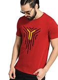 Adro Graphic Design Mens Cotton Printed T-Shirts (R22-M-Lnl-Rd_Red_S)