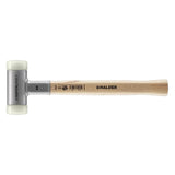 Halder SuperCraft Dead Blow Mallet 3366.045 - Non-Rebounding Mallet, Hard Nylon Inserts, Hickory Wood Handle with Overstrike Pro