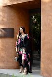 Anni Designer Women'S Cotton Blend Printed Kurta With Pant & Dupatta Co-Ord Set (Katori Black_Xl_Black_X-Large),Black,XL,Cotton Blend,Regular,Kurta, Scarf