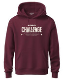 Adro Mens Abstract Design Backside Printed Hoodies In Premium Cotton Fleece 340 Gsm (H23-M-Chl-Mr_Maroon_M)