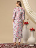 Gosriki Women'S Cotton Blend Straight Printed Kurta With Pant (Aria Multi-Gs_S_Multi_Small) Multicolour,Multicolour,,B0D2NFLLHG