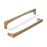 khtumeware 2 Pack Solid Handles 10-Inch(256mm) Satin Brass Cabinet Pulls,Heavy Duty Brushed Brass Handles for Kitchen Cabinets,