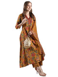 Anni Designer Women'S Rayon Blend Anarkali Printed Kurta With Palazzo & Dupatta (Cia Yellow-Vks05_Xl_Yellow_X-Large),Yellow,XL