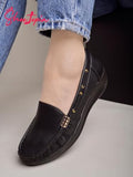 Shoetopia Upper Buckle Detailed Black Loafers For Women & Girls-Eu39,Black,6,B0D2RP1LDB