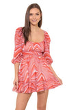 Leriya Fashion Women's Rayon Fit and Flare Mini Western Dress (LF-WD1175_Pink