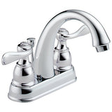 Delta Faucet Windemere Centerset Bathroom Faucet Chrome, Bathroom Sink Faucet, Metal Drain Assembly, Chrome B2596LF, 5.00 x 10.0