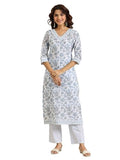 Libas Women'S Cotton Kurta Sets (400542_White_S)