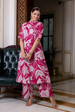 Anni Designer Women'S Rayon Viscose Straight Printed Kurta With Palazzo (Diboli Pink_L_Pink_Large),Pink,L,Rayon Blend,Classic,
