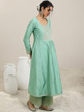 Libas Women'S Chanderi Silk Kurta Set (49286 Sea Green Xl