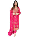 Gosriki Women'S Rayon Viscose Printed Straight Kurta With Pant & Dupatta (Villag Pink-Gs_Xxl_Pink_Xx-Large),Pink,2,B0DVPG82L4