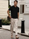 Leriya Fashion Solid Regular Fit Casual Old Money Polo T Shirt For Men (Lf-Mt-1138_Black M)
