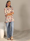 Libas Women'S Cotton Printed Straight Kurti (29371O_Multi_S) Multicolour