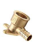50-Pack EFIELD Barb Crimp Pex 1/2 Inch x 1/2 Inch Female NPT Drop-Ear Elbow Brass Fittings, ASTM F1807