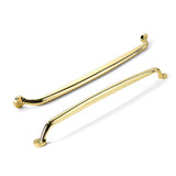 CABDM 2 Pack 12 inch Hole Center Polished Brass Cabinet Pulls - Heavy Duty Solid Drawer Hardware Handles Kitchen Vanity Bathroom