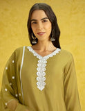 Kaari Roman Silk Womens Kurta Set (Kaaaw24Wskd-78860_Elaichi Green,Elaichi Green,Elaichi Green,2Xl