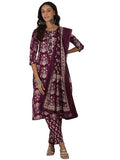 Libas Women'S Pure Cotton Kurta Set (49068_Maroon