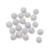 Zasy Needle Felt Balls Pure Wool Beads Felted Wool Balls 15mm Handmade DIY Crafts 20pcs (Silver Grey)