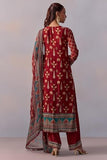 Gosriki Women'S Rayon Viscose Straight Printed Kurta With Pant & Dupatta (Malta Red-Gs_M_Red_Medium),Red,,B0DXKXRS94