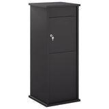 vidaXL Mailbox Black 15.75 x 15.75 x 39.37 in Steel