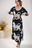 Anni Designer Women'S Cotton Blend Straight Printed Kurta With Pant (Lanka-Black-Ns_S_Black_Small),Black,S,,,