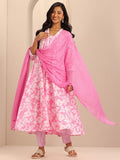 Libas Women'S Cotton Kurta Sets (400096O_Pink_Xl)