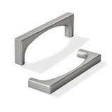 khtumeware 2 Pack Solid Handles 3-1/2-Inch(89mm) Brushed Nickel Cabinet Pulls,Heavy Duty for Kitchen Cabinets, Cupboards, Drawer