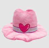 Snugarooz Save A Horse Plush Toy with Repair Patch - Sustainably Made, Soft & Durable Dog Toy - Pink Cowboy Hat Design for Play,