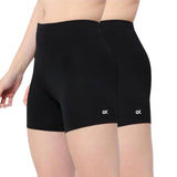 Xjarvis Lucia Shorts For Women Stretchable Yoga Shorts Soft Squat-Proof & Breathable Cycling Running For Skin Fit Tights & Gym Short Pack Of 2 (Black 2Xl),Pack of 2 - Black,2,B0DZHGR5HG