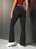 Toplot Jeans For Women || Bootcut Jeans || Regular Pant Baggy High Waist (Jeans-5155-Grey-34),Grey,34,B0DB8P7TN7