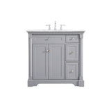 Elegant Decor Indoor Modern Under Sink Bathroom Fixtures Storage Organizer Cabinet 48 Inch Single Bathroom Vanity - Teak