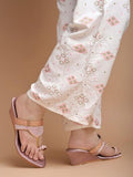 Shoetopia Women'S Slip-On Sandal,Rose-gold,4,B0DCSNK7Q3