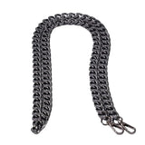 Immijwell Medium Size Fabulous Metal Shoulder Crossbody Purse Strap Replacement Bag Chain Accessories (48, Black)