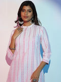 Libas Women'S Cotton Ethnic Motifs Straight Kurta (37239_White White 2Xl