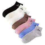 Noirstep WomenS Ankle Socks With Love Embroidery, Multicolour, Cotton, Casual Style, Pack Of 6