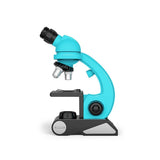 Microscope Kit Kids Microscope, for 8 Up Years Old Kids Students Microscope Lens Adapters (Color : Blue)