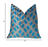 Plutus Brands Plutus Deep Sea Dive Handmade Throw Pillow, 16 X 16, Turquoise/Gray