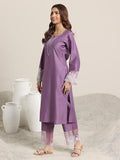 Libas Women'S Silk Blend Kurta Set (49399_Purple_S)