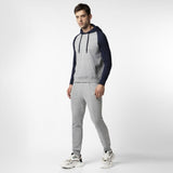 Fyltr Men'S Casual Colourblock Raglan Hoodie With Drawstrings - Utility Pockets | Ribbed Hem & Cuff,Grey-Tastic,Grey-Tastic,M